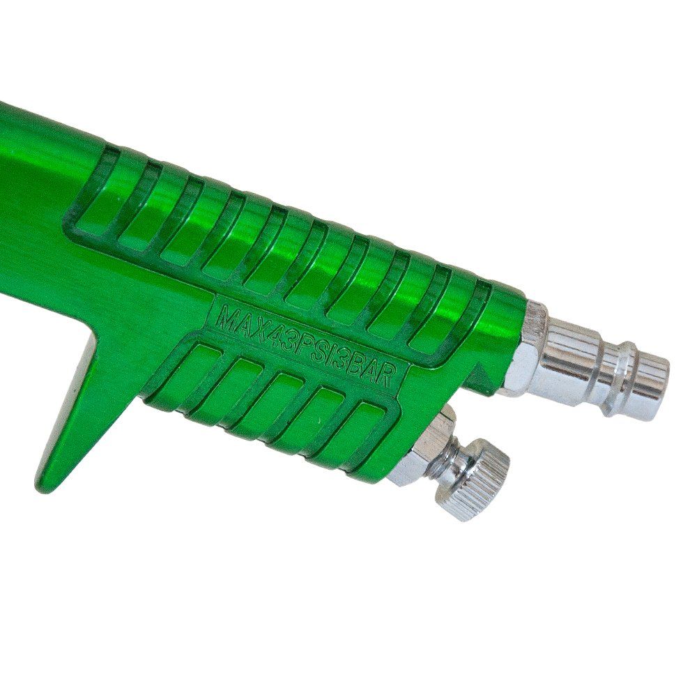 Фарборозпилювач HVLP Ø1.3+1.7мм 140-280л/хв 3бар в/б 600мл (пласт) зелений SIGMA (6812121)