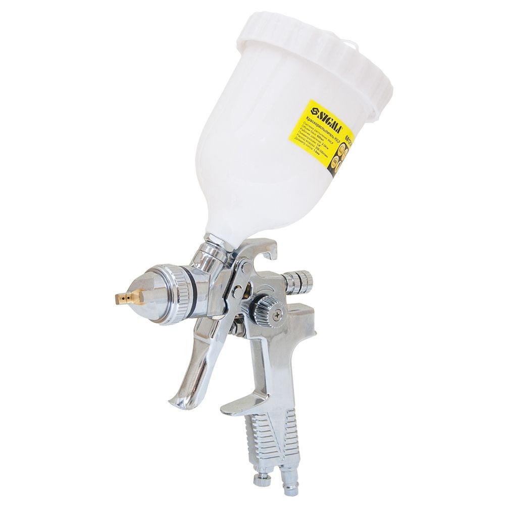 Фарборозпилювач HVLP Ø1.8мм 140-280л/хв 3бар в/б 600мл (пласт) хром SIGMA (6812141)