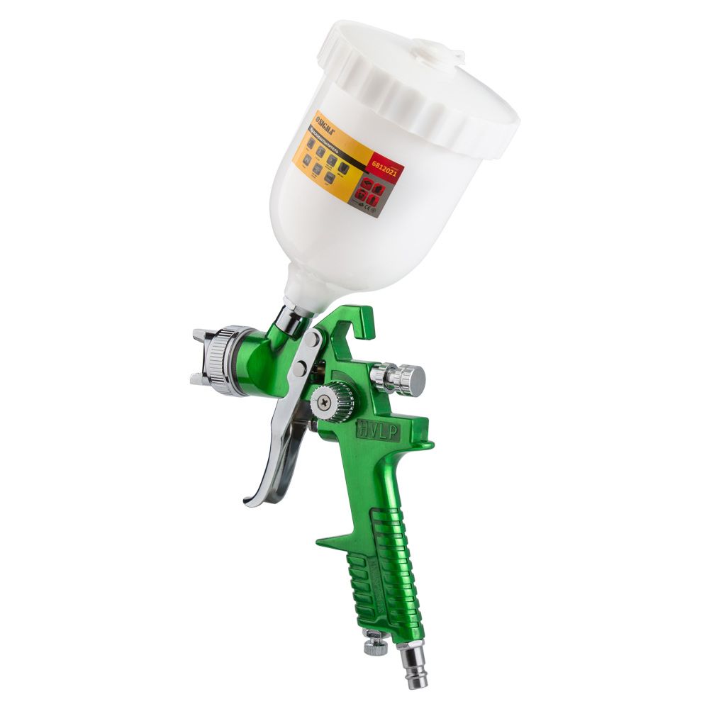Фарборозпилювач HVLP Ø1.4мм 140-280л/хв 3бар в/б 600мл (пласт) зелений SIGMA (6812021)