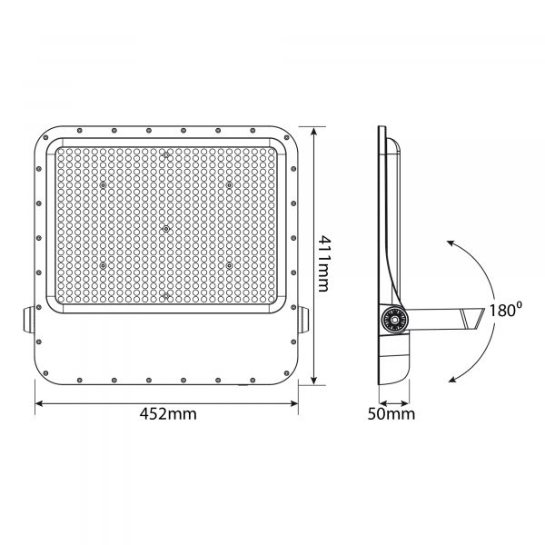 LED прожектор VIDEX PREMIUM F2 400W 5000K 220V