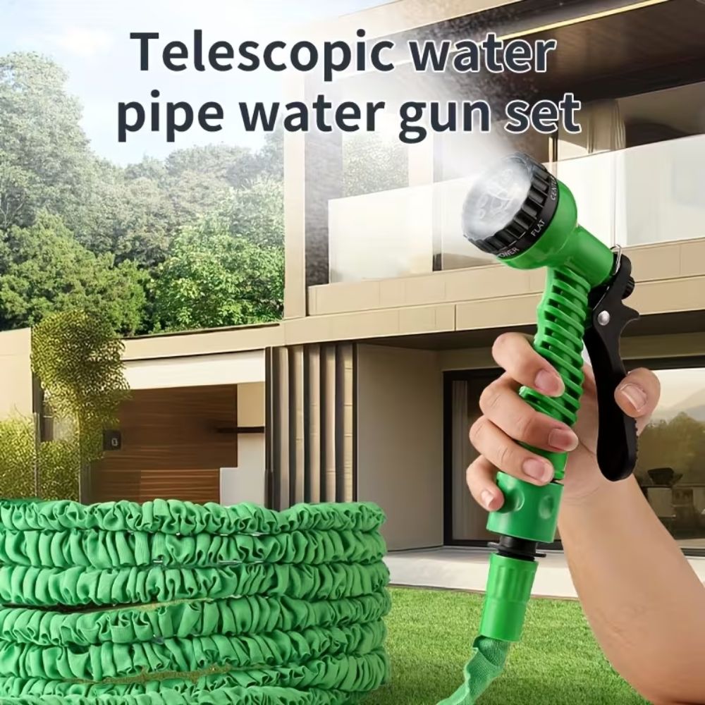 Шланг з ПВХ, 7 режимів розпилювання, довжина 15,24 м, зелений