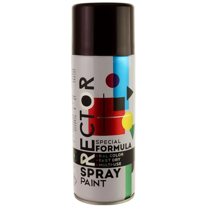 Емаль RECTOR 8017 аерозольна темно-коричневий глянець 400 мл