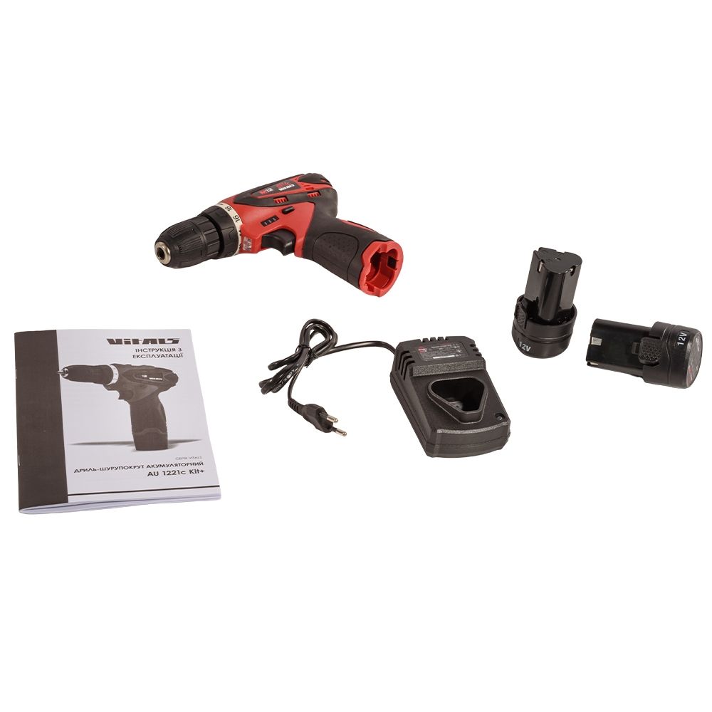 Дриль-шуруповерт акумуляторний Vitals AU 1221c Kit+