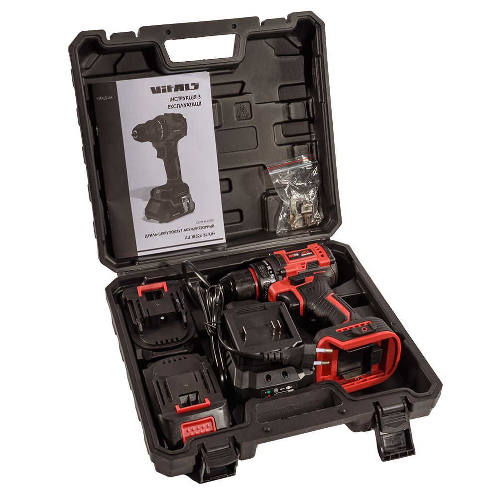 Дриль-шуруповерт акумуляторний Vitals Master AU 1832c BL Kit+