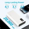 Портативний зарядний пристрій, 22,5 Вт 20000 мАг USB C Power In/Out Швидка зарядка, PD 3,0+QC 4,0