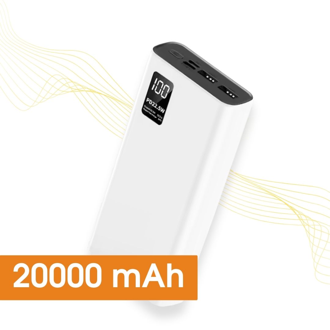 Повербанк 20000 мАч Power Bank Hinne з швидкою зарядкою QC USB 3.0, Type-C  LED-дисплей