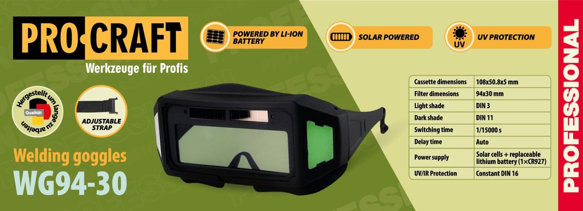 Зварювальні окуляри Procraft WG94-30