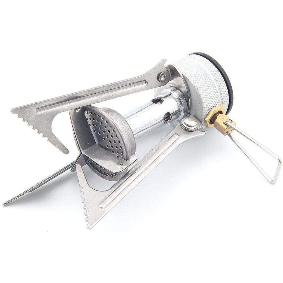 Набір Газовий пальник BRS-1 складний + Газовий балон різьбовий бутановий Quest, 450гр