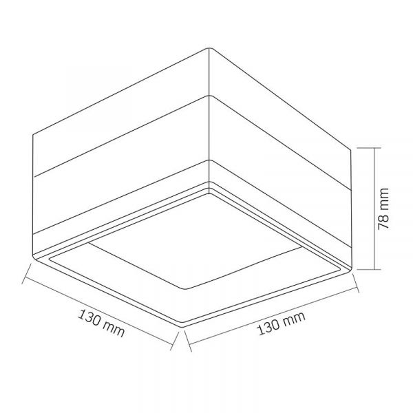 LED світильник IP65 квадратний VIDEX BHD02 9W 2400-3200-4300K Black