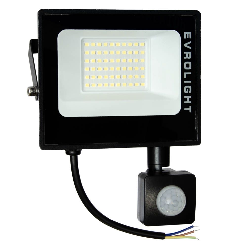 Прожектор світлодіодний з датчиком руху EVROLIGHT FM-01D-30 30W 6400К