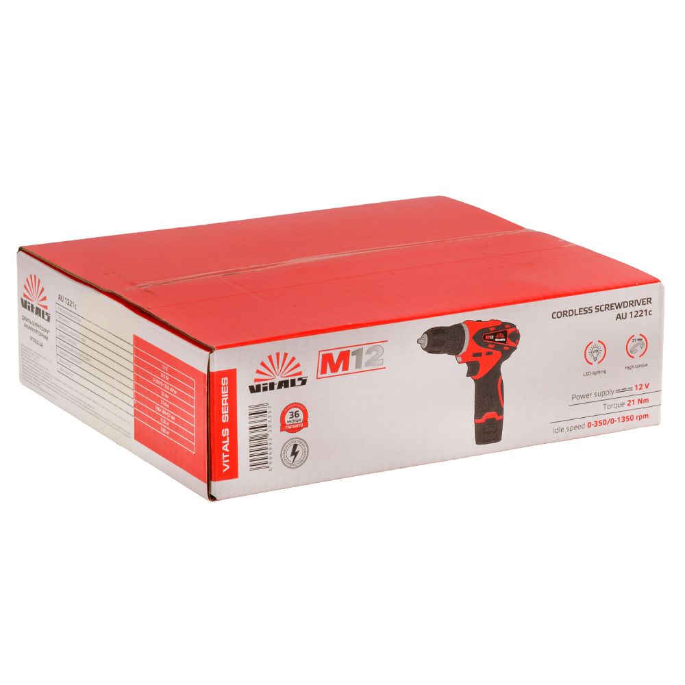 Дриль-шуруповерт акумуляторний Vitals AU 1221c (без АКБ та ЗП)