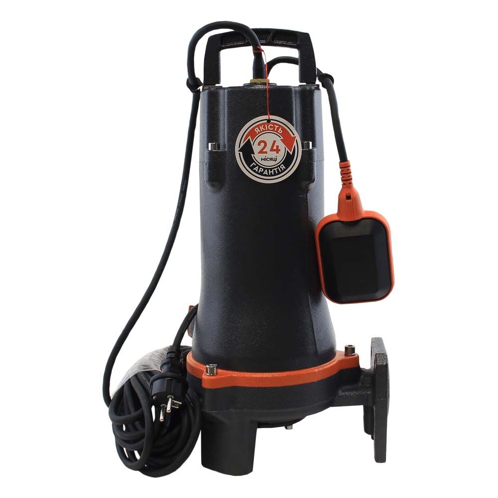 Насос каналізаційний 1.1кВт Hmax 18м Qmax 140л/хв (з ріжучим механізмом) LEO 3.0 32SWPm3.6-17-1.1L/Q