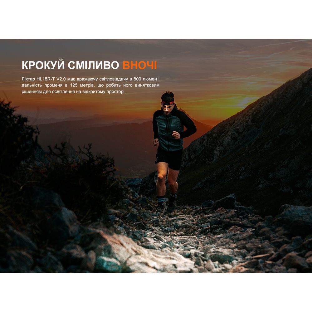 Ліхтар налобний Fenix HL18R-T V2.0 чорний