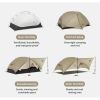 Палатка сверхлегкая двухместная Naturehike Mongar CNK2550WS016, 15D, серая