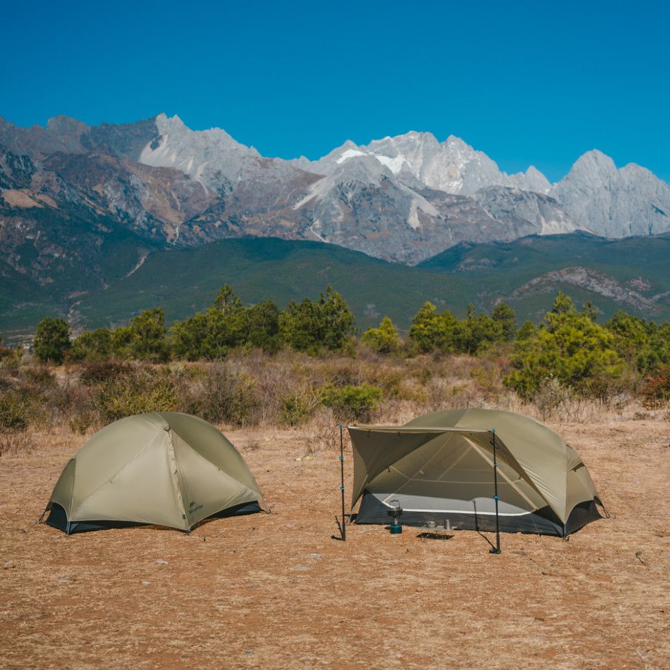 Палатка сверхлегкая двухместная Naturehike Mongar CNK2550WS016, 15D, серая