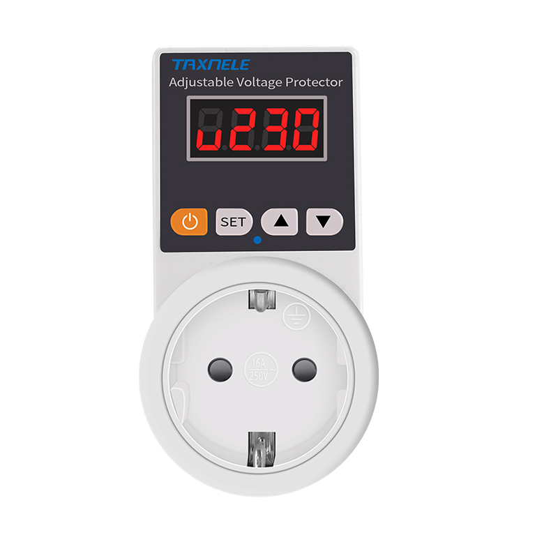 Регульоване захисне розеткове реле TAXNELE 16A 140V-300V відсікач напруги