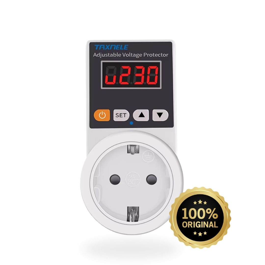 Регульоване захисне розеткове реле TAXNELE 16A 140V-300V відсікач напруги з дисплеєм