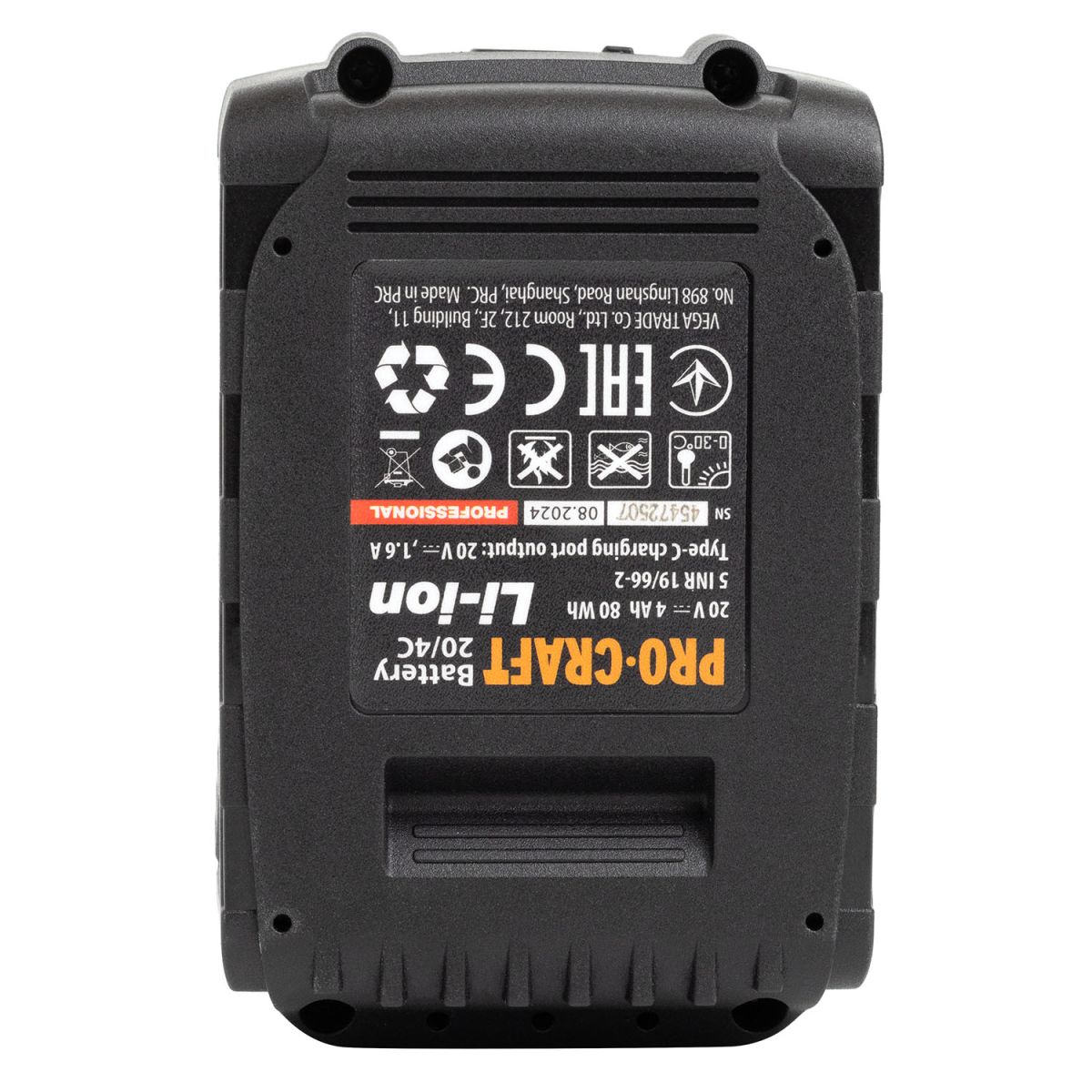 Акумуляторна батарея Procraft Battery20/4С 4 Аг Type-C