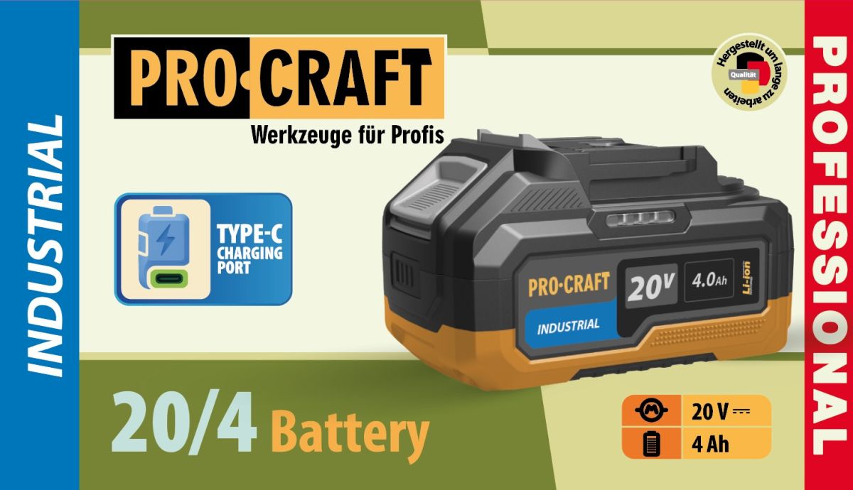 Аккумуляторная батарея Procraft Battery20/4 industrial (20В, 4Ач)