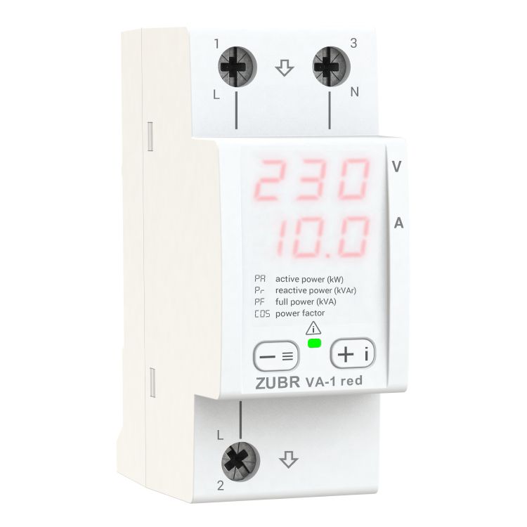 Однофазний вольтамперметр ZUBR VA-1 red