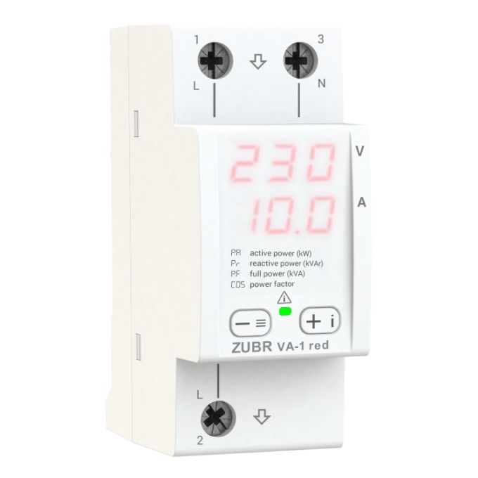 Однофазний вольтамперметр ZUBR VA-1 red