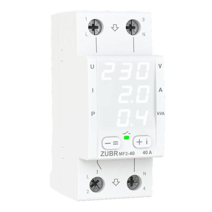 Мультифункціональне реле 1 фаза ZUBR MF2-40