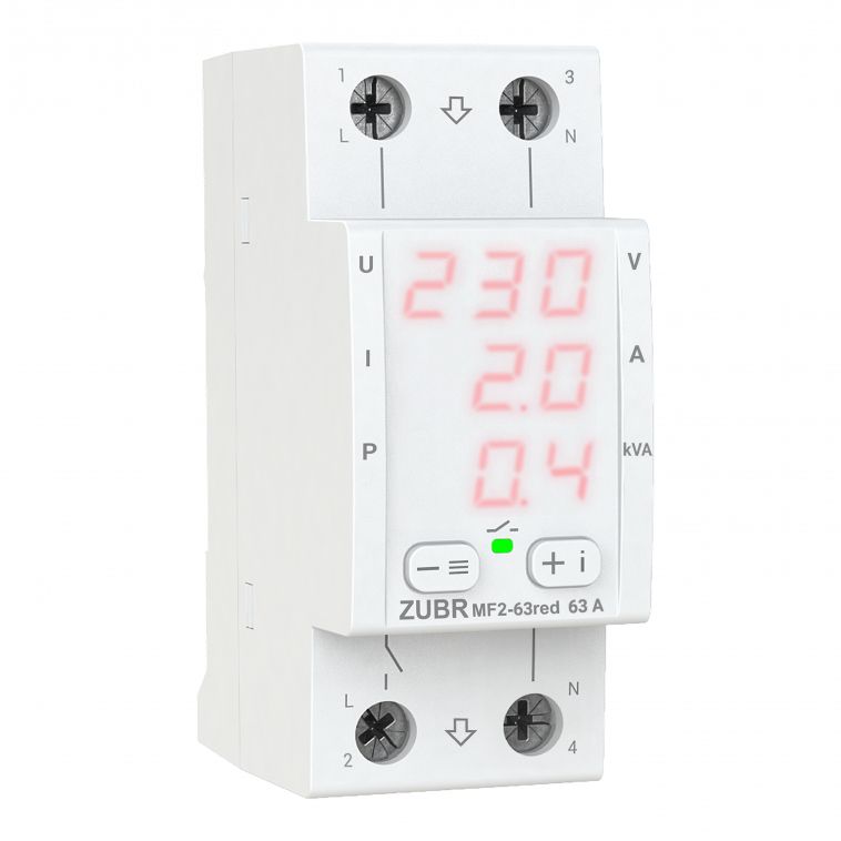 Мультифункціональне реле ZUBR MF2-63 red