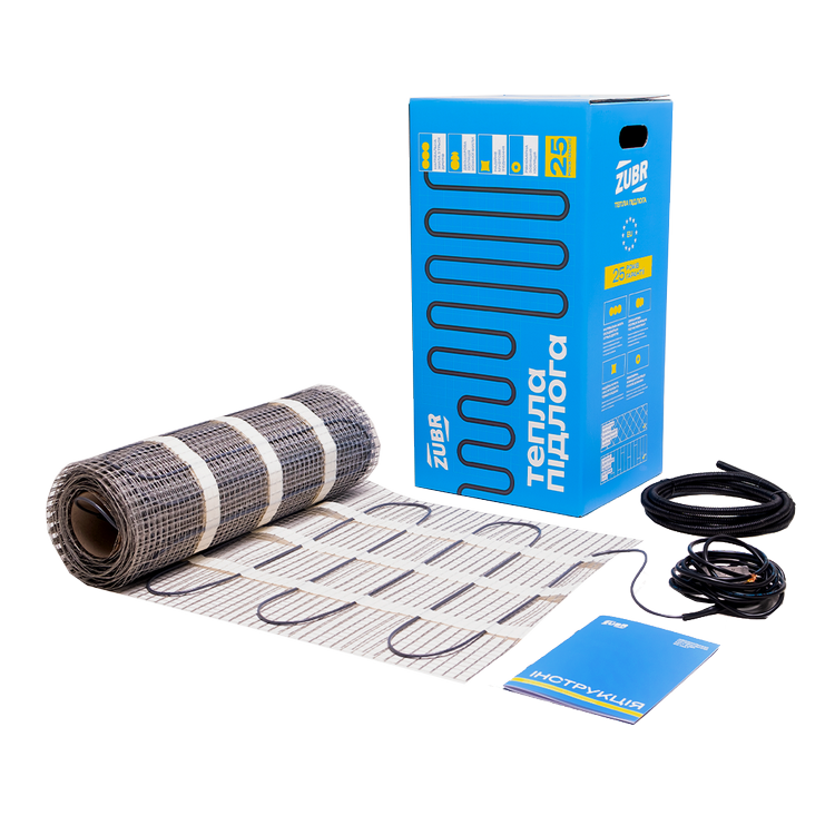 Нагрівальний двожильний мат ZUBR DC Mat 160 / 14 кв.м.