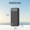 Портативний Power Bank 20000 мАг EXJ, чорний