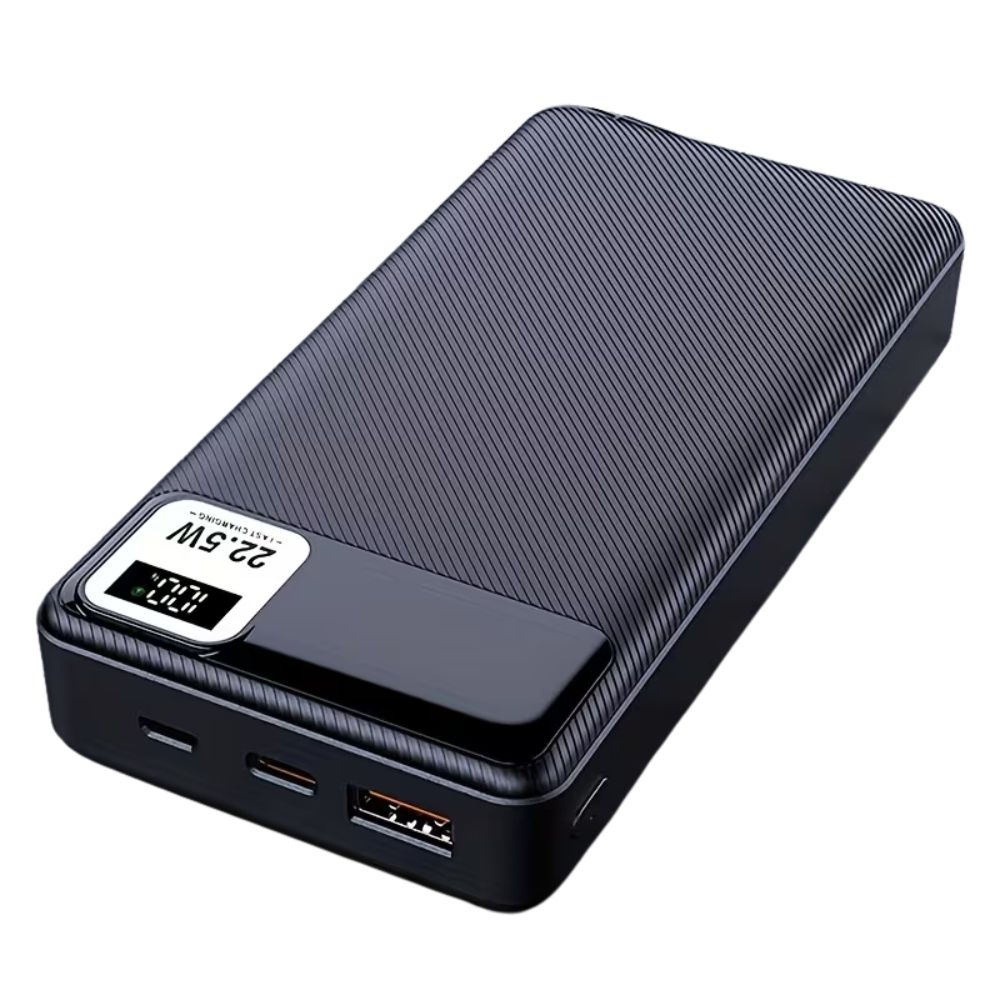 Power Bank 20000 мАг з LED-десплееєм, підсвічування, BYGP, чорний
