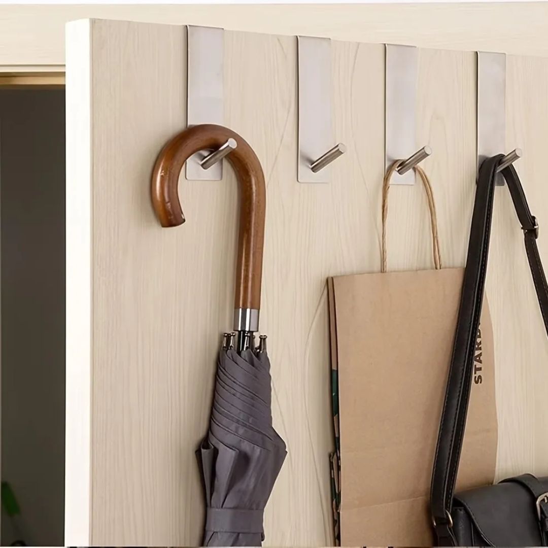 Настінний гачок S-подібної форми з нержавіючої сталі для ванної кімнати, душових дверей, для рушників та халатів сірий