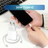 Комплект швидкої зарядки ля Apple iPhone / iPad, Зарядний пристрій 20W USB-C Power Adapter (Type-C)