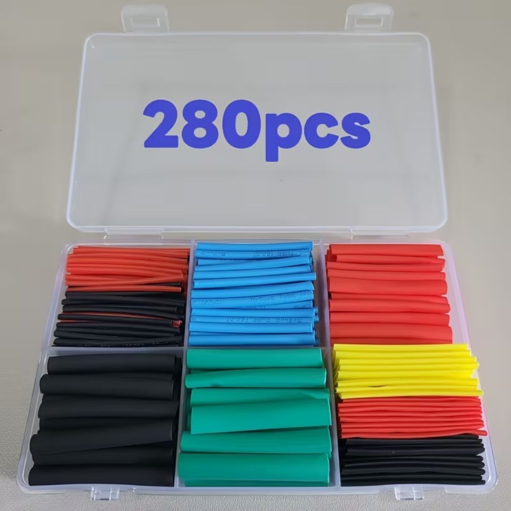 Набір термозбіжних трубок, коефіцієнт усадки 2:1,поліолефін для захисту ізоляції проводів та кабелів