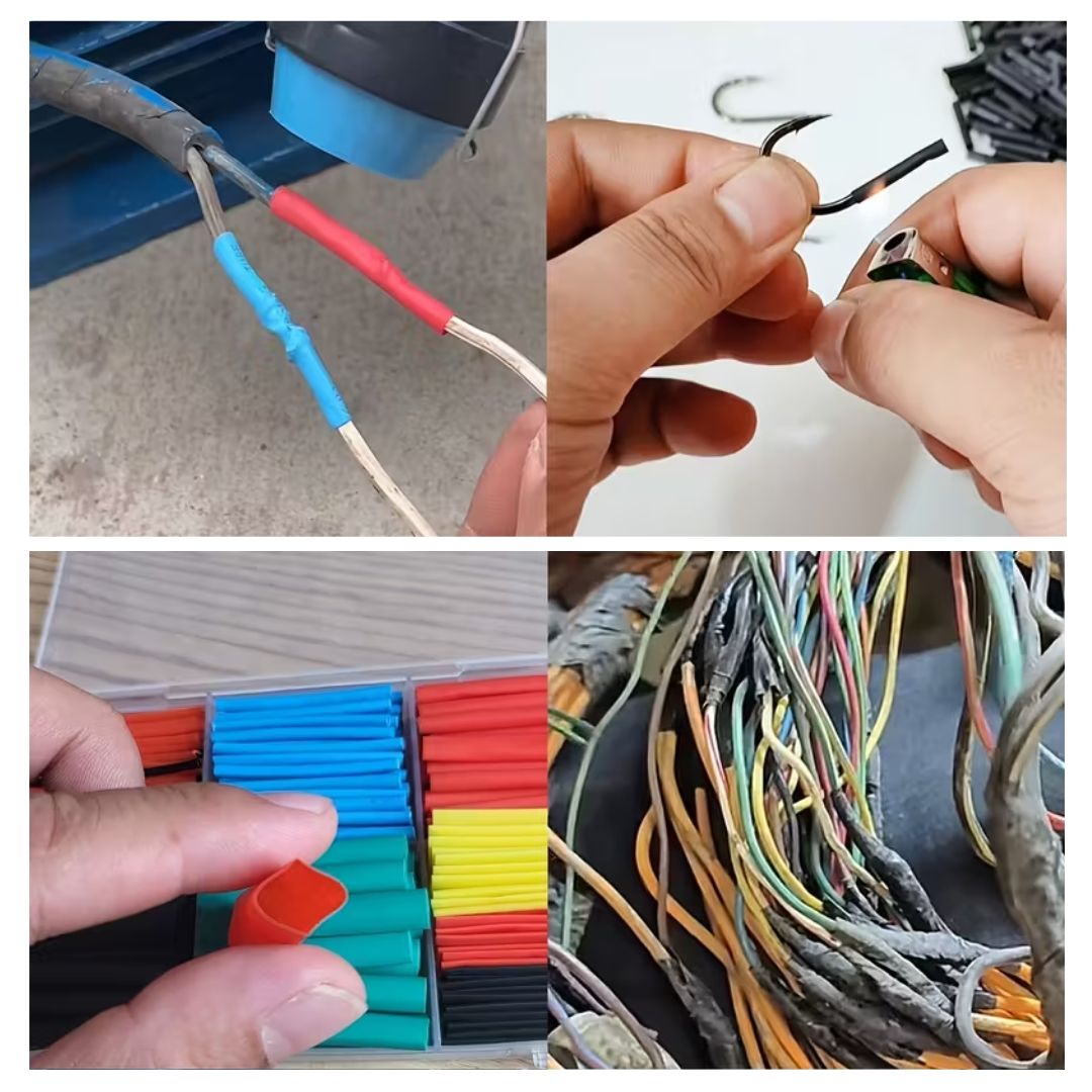 Набор термоусадочных трубок, коэффициент усадки 2:1, полиолефин для защиты изоляции проводов и кабелей