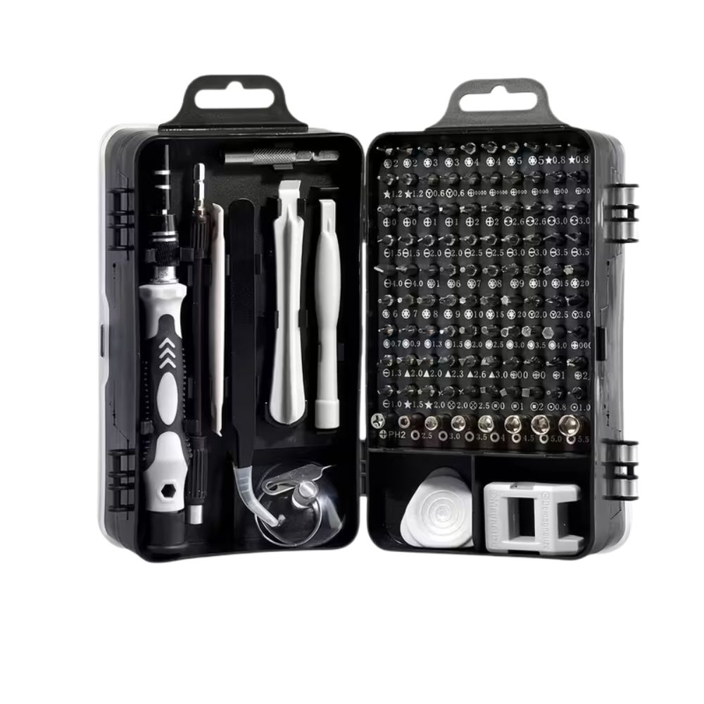 Набір з 115 прецизійних викруток, виготовлених з ванадієвої сталі, з магнітними інструментами