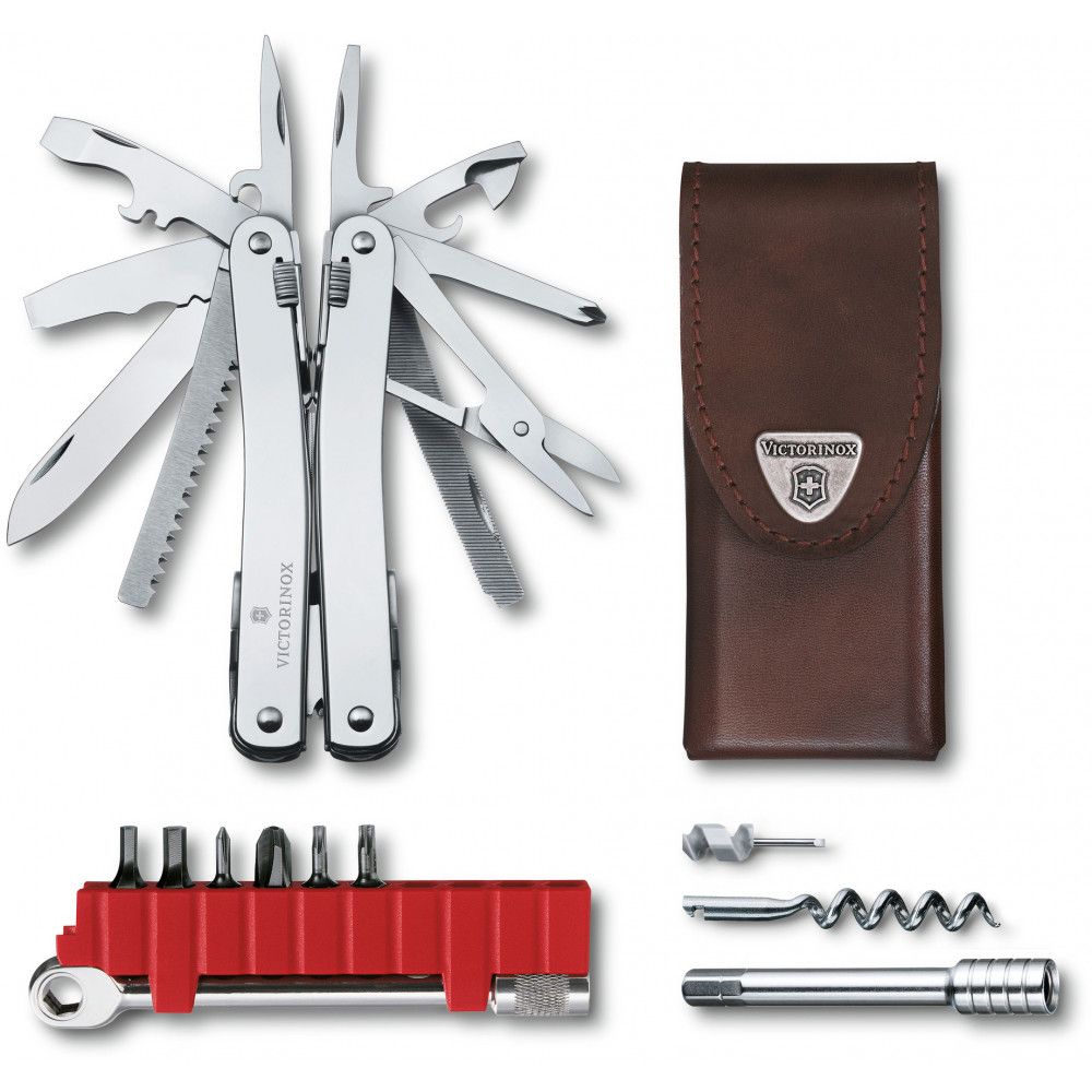 Мультитул Victorinox Swisstool Spirit X Plus Ratchet 105мм,36функ+кор.шкір.чохол