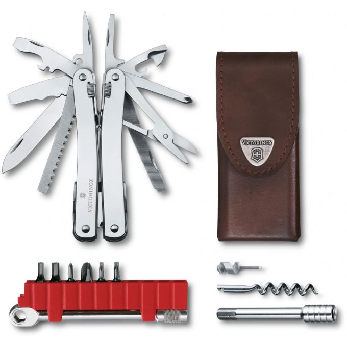 Мультитул Victorinox Swisstool Spirit X Plus Ratchet 105мм,36функ+кор.шкір.чохол