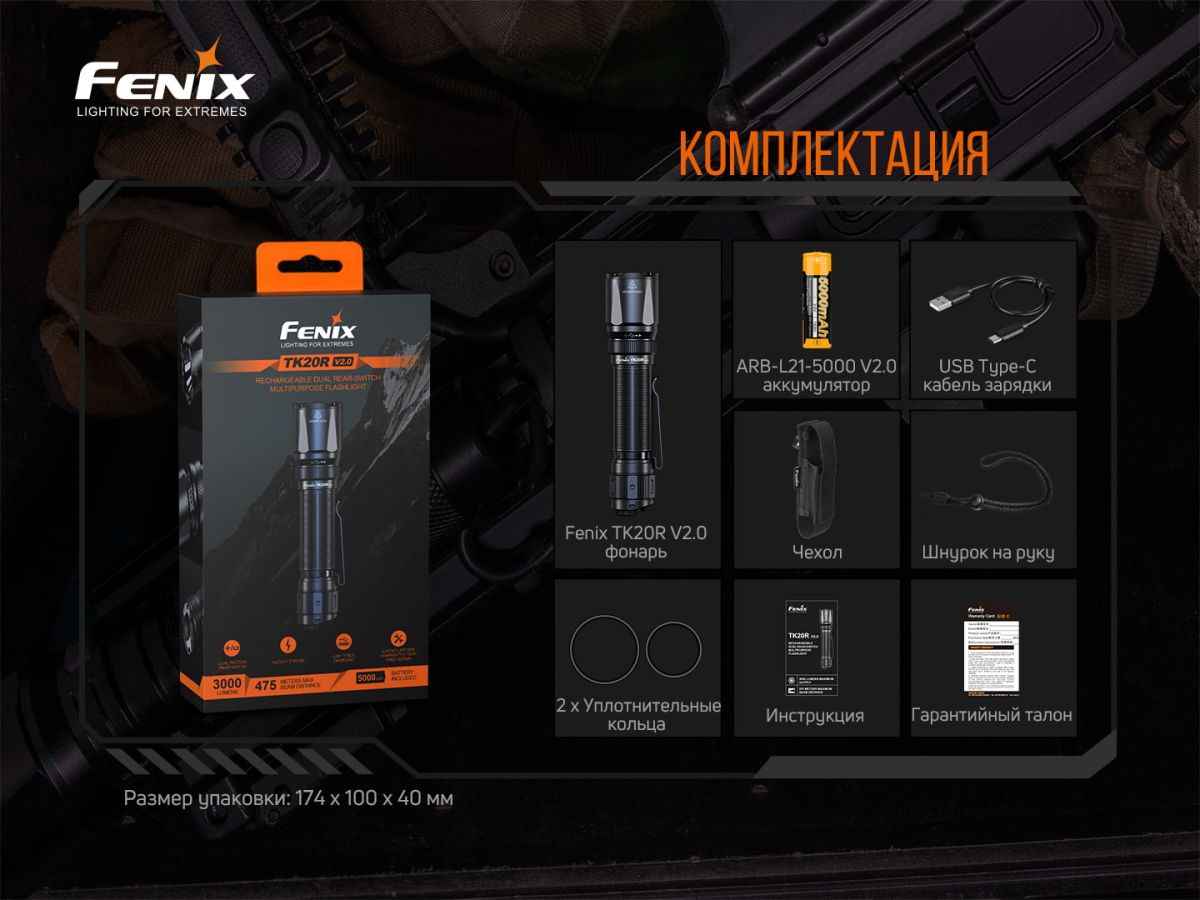 Фонарь ручной Fenix TK20R V2.0 Fenix TK20R V2.0
