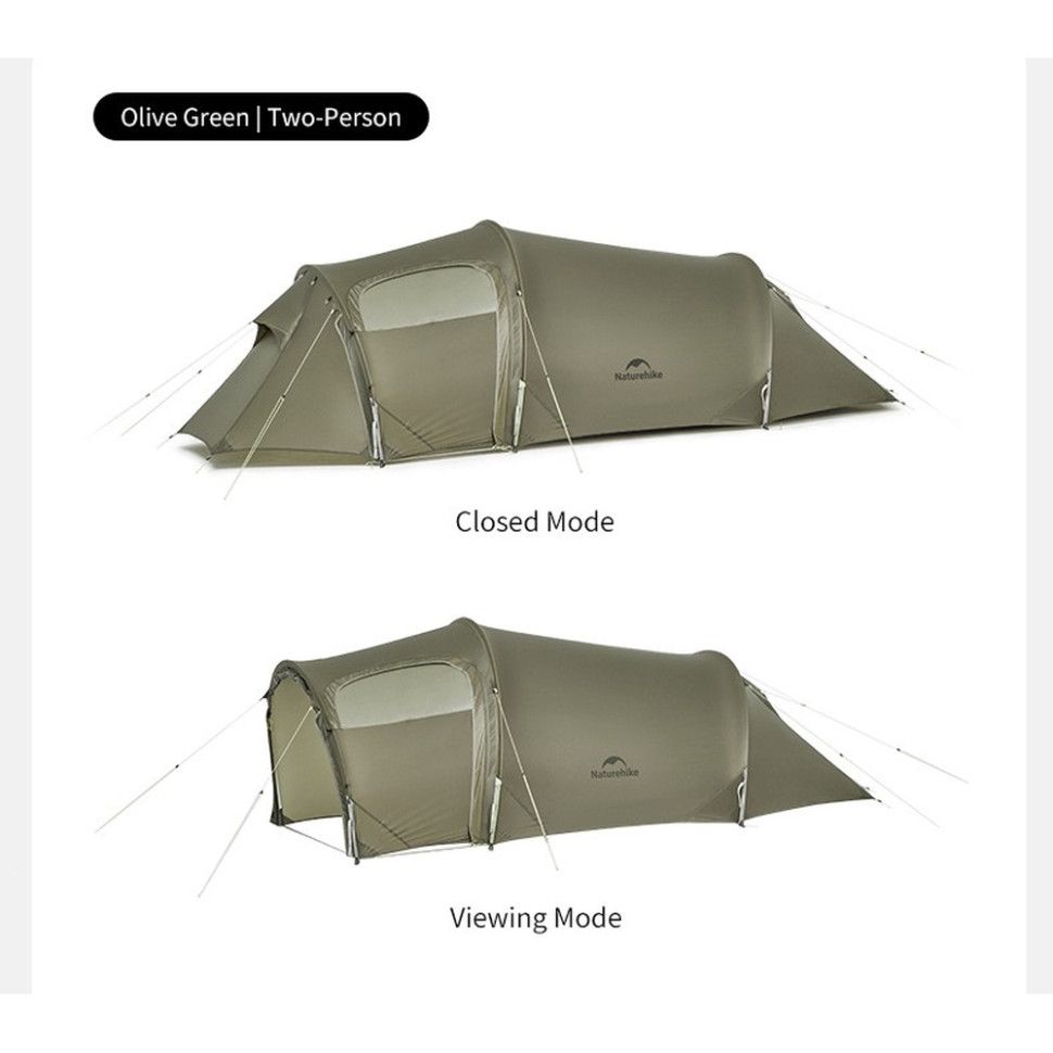 Намет двомісний Naturehike Opalus, UL, CNK2450WS036, темно-зелений