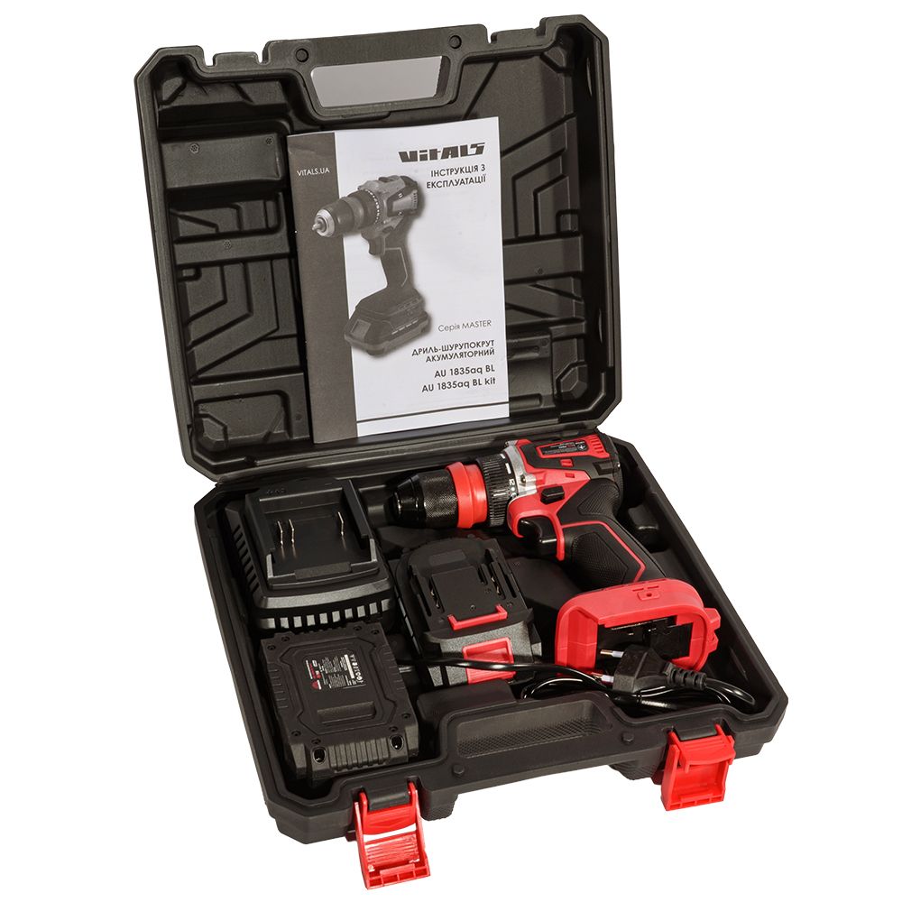 Дриль-шурупокрут акумуляторний Vitals Master AU 1835aq BL Kit