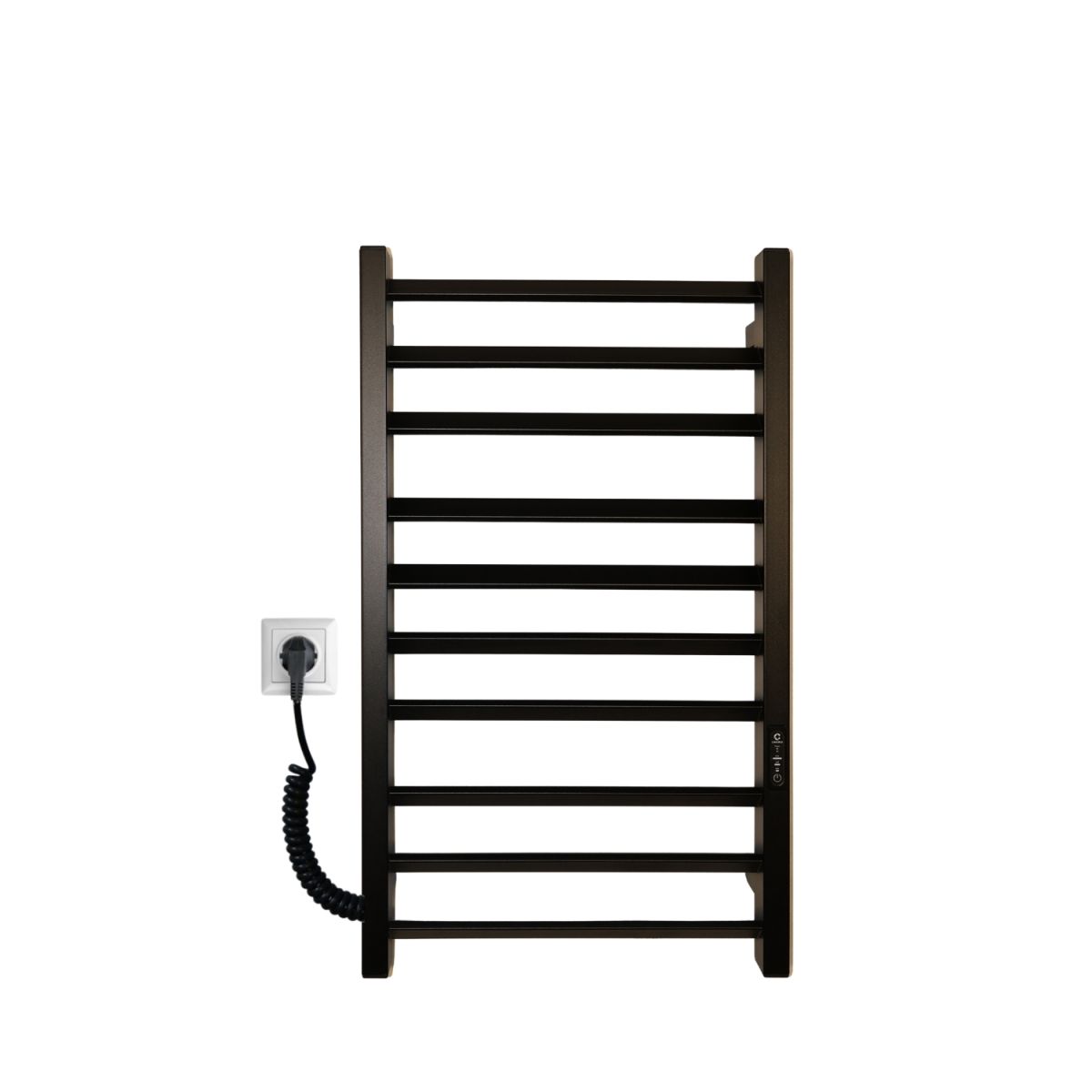 Рушникосушарка електрична Carino ROSA з контроллером Чорний мат 790*490