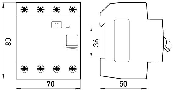 Вимикач диференційного струму e.rccb.pro.4.25.30, 4р, 25А, 30мА