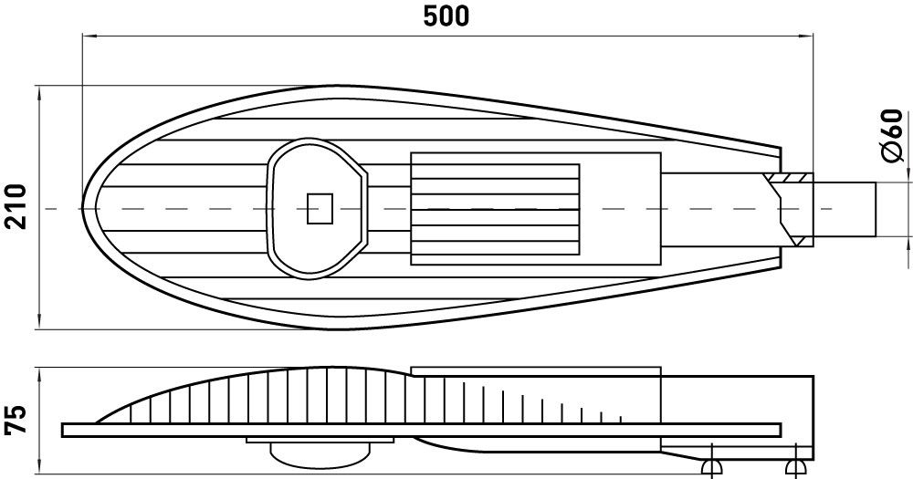 Світильник світлодіодний консольний e.LED.Street.50.6500, 50Вт, 6500К, 5000Лм