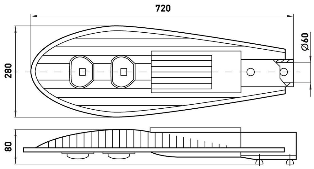 Світильник світлодіодний консольний e.LED.Street.100.6500, 100Вт, 6500К, 10000Лм