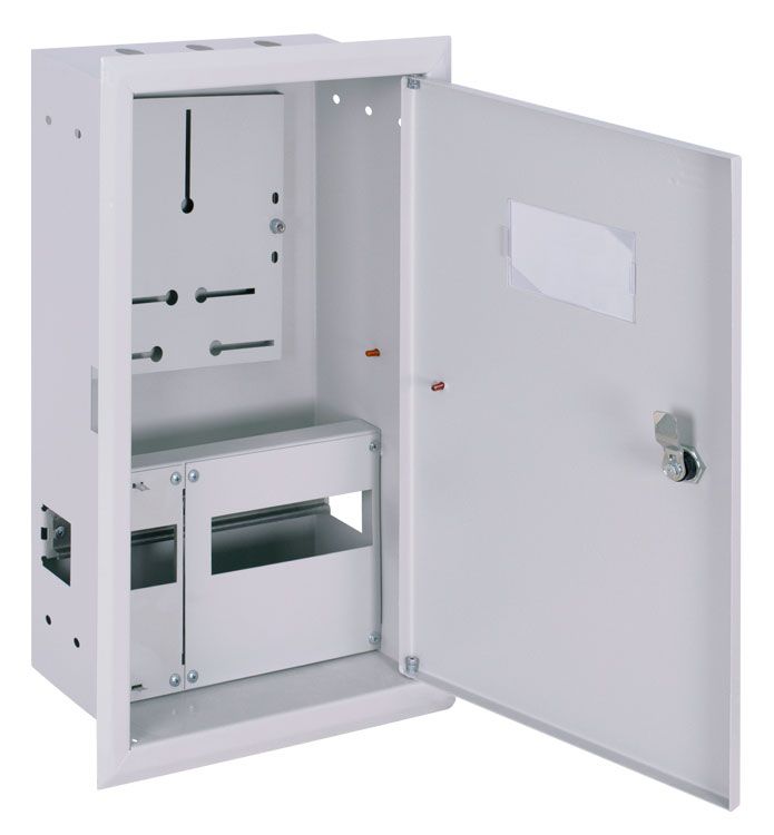 Корпус обліку металевий e.mbox.pro.w.f3.12 IP31 вбудований під 3ф лічильник, 12 модулів