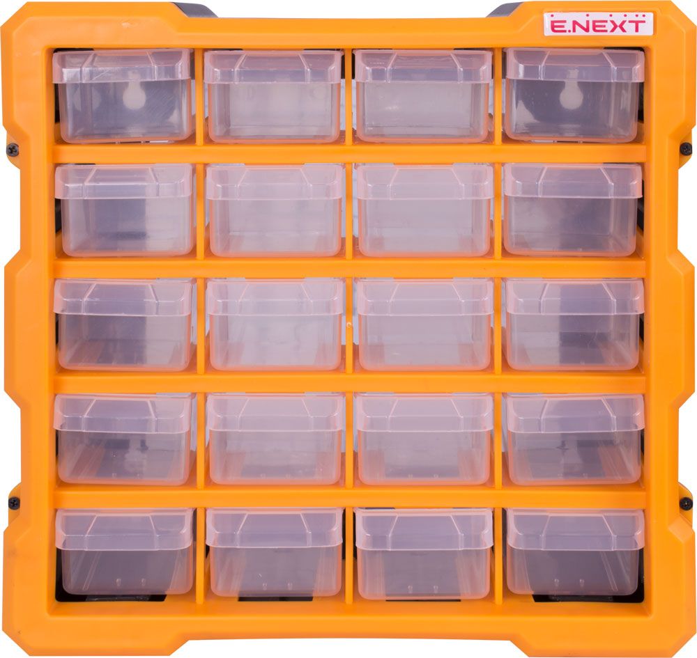 Органайзер пластиковий, e.toolbox.pro.18, 20-секційний 267х157х262мм