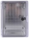 Корпус удароміцний з АБС-пластика e.plbox.210.280.130.tr, 210х280х130мм, IP65 з прозорими дверцятами