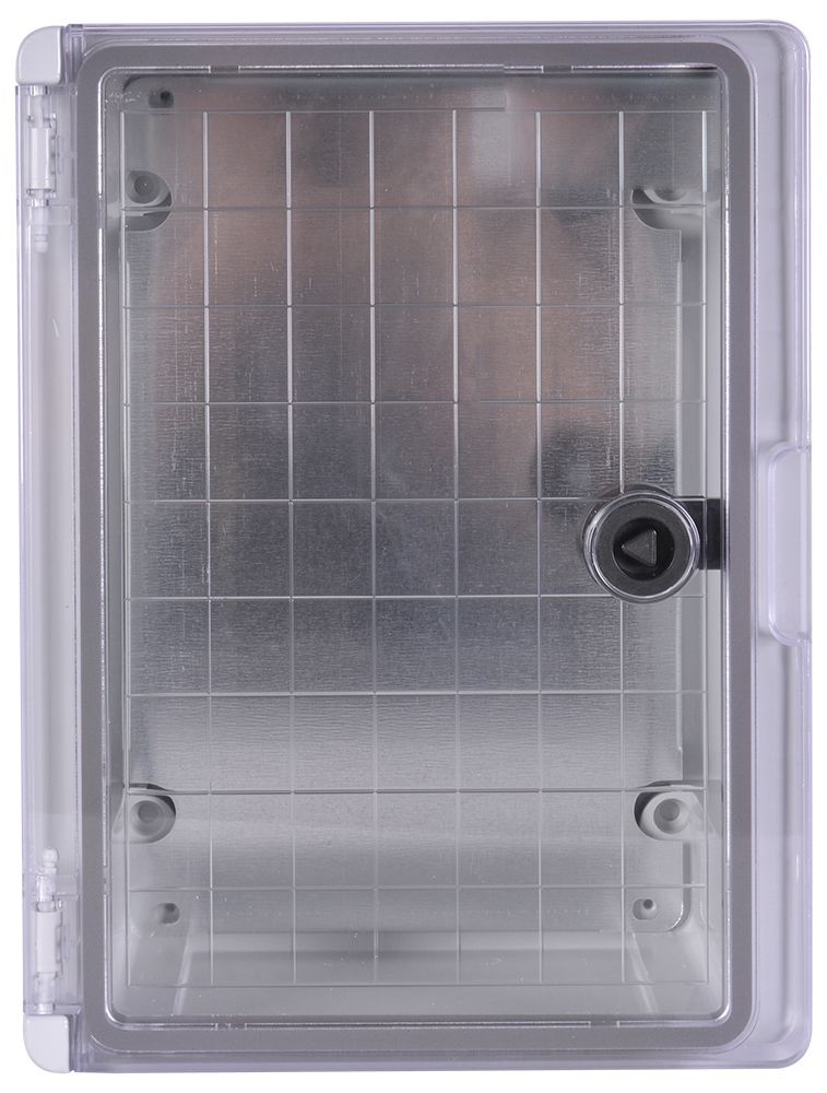 Корпус удароміцний з АБС-пластика e.plbox.210.280.130.tr, 210х280х130мм, IP65 з прозорими дверцятами