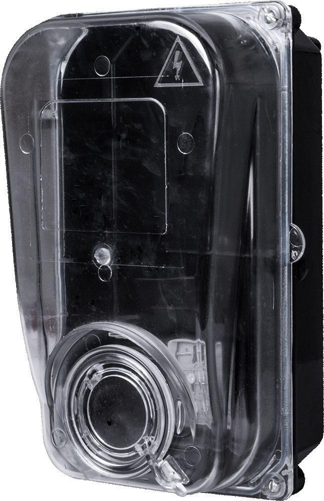 Корпус пластиковий e.mbox.stand.plastic.n.f1.pe прозорий, під однофазний лічильник, навісний