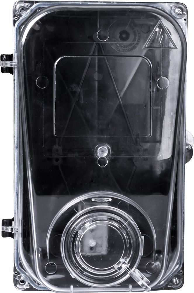 Корпус пластиковий e.mbox.stand.plastic.n.f1.pe прозорий, під однофазний лічильник, навісний